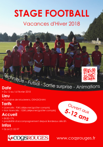 Affiche Stage Football Hiver 2018