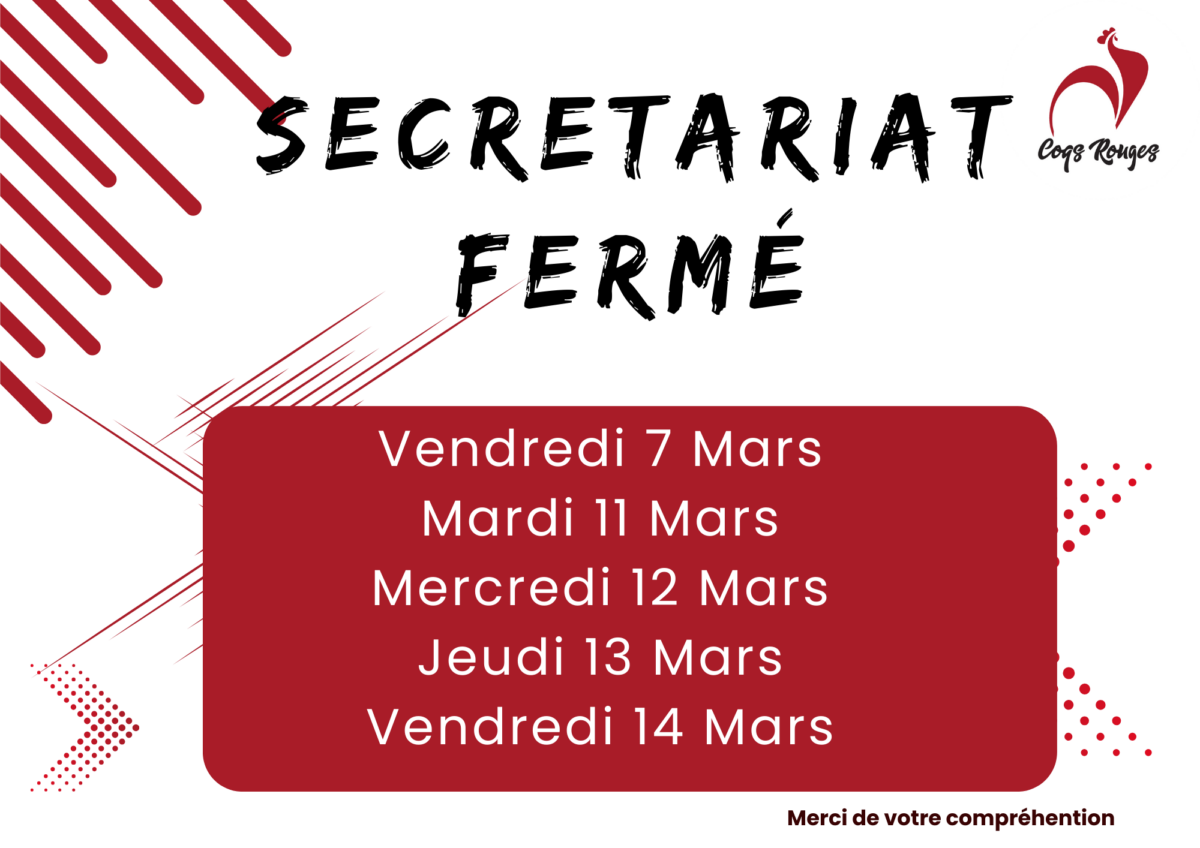 Secrétariat Fermé